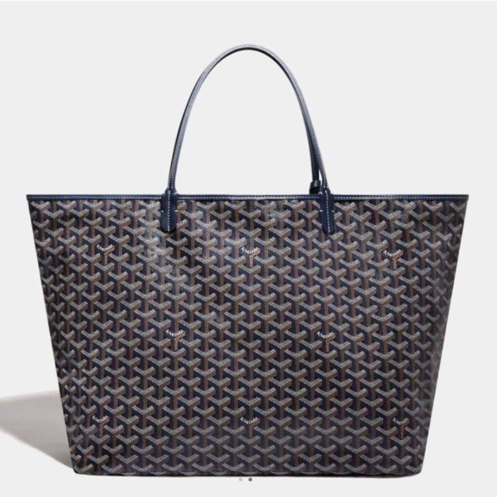 SOLD Authentic Navy Blue Goyard Saint Louis GM Tote
